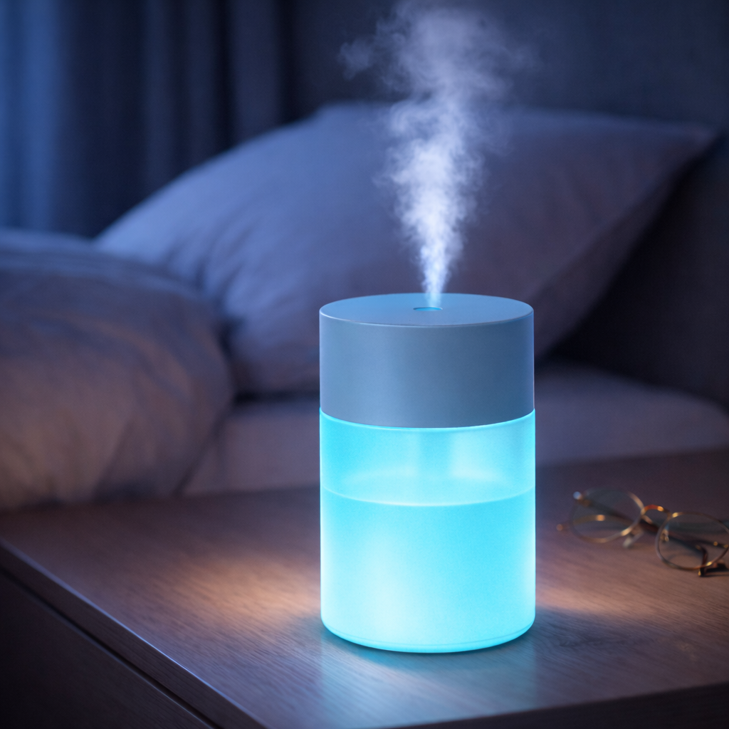 Nawilżacz powietrza ultradźwiękowy USB - cichy dyfuzor aromaterapii LED | wysyłka z Polski